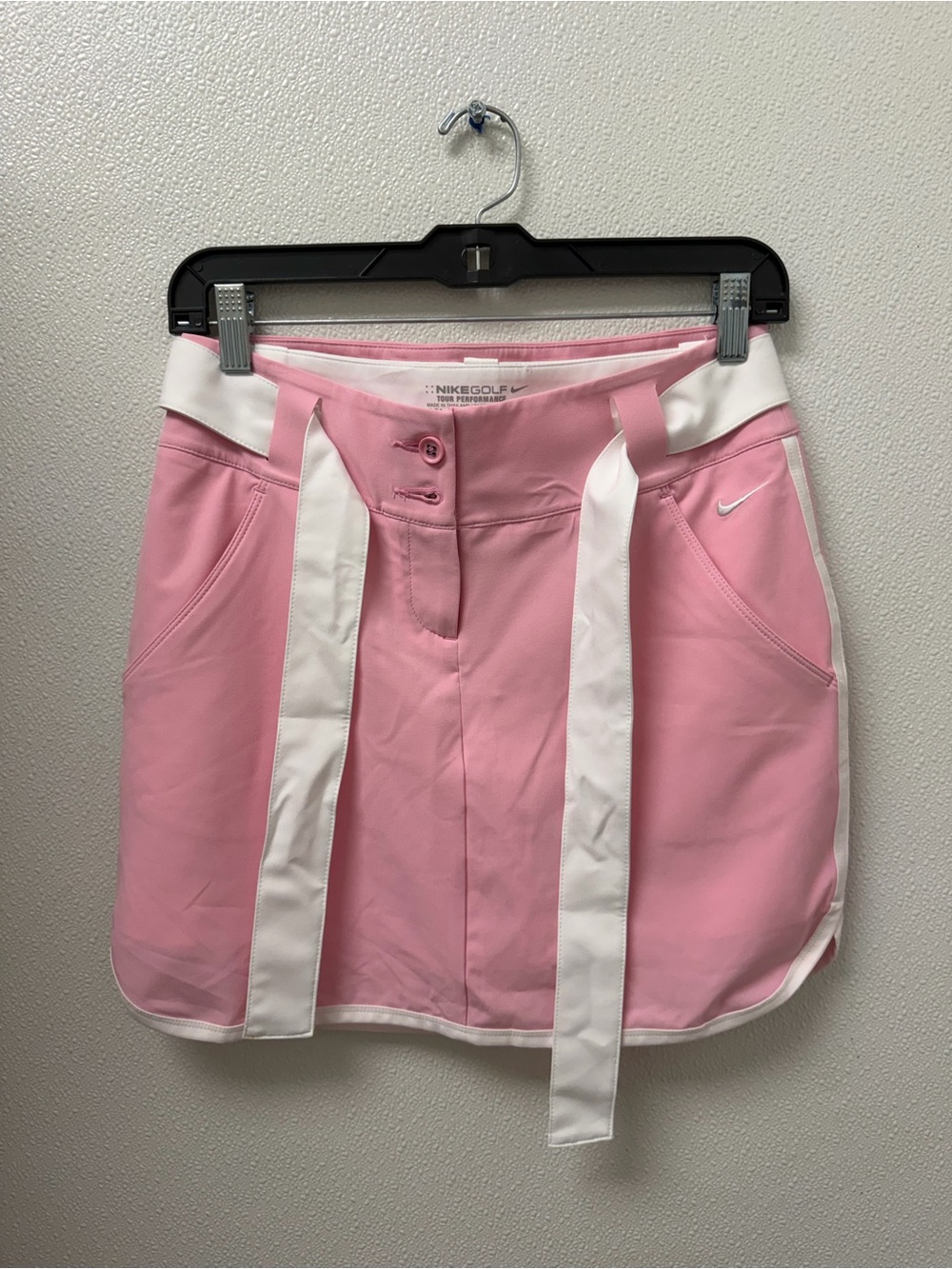 Nike Pink and White Golf Skort